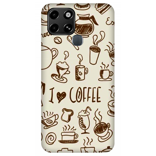 Coffee Doodle Art Case Infinix Smart 6