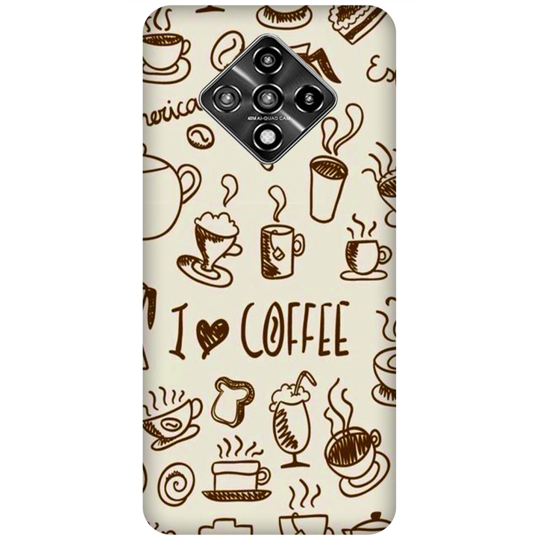 Coffee Doodle Art Case Infinix Zero 8i