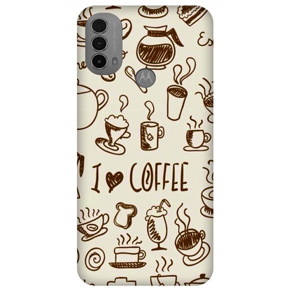 Coffee Doodle Art Case Motorola E40