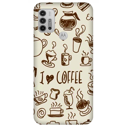 Coffee Doodle Art Case Motorola G30