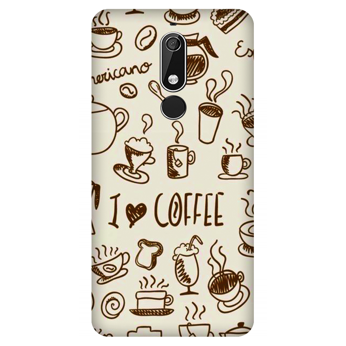 Coffee Doodle Art Case Nokia 5.1