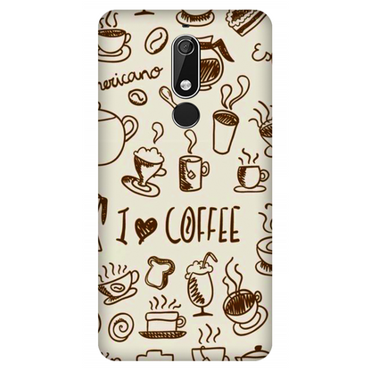 Coffee Doodle Art Case Nokia 5.1