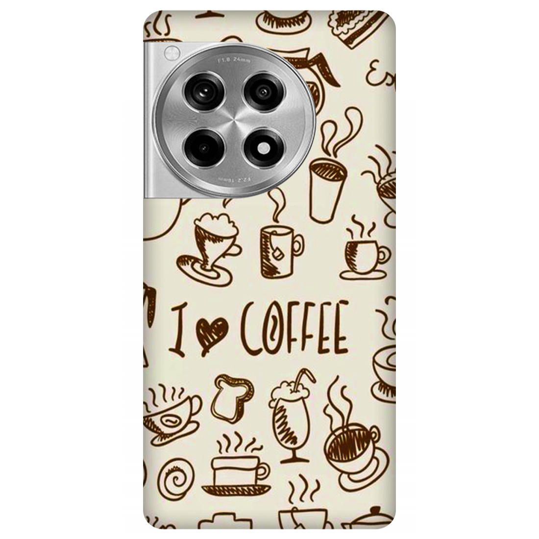 Coffee Doodle Art Case OnePlus 12R 5G