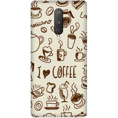 Coffee Doodle Art Case OnePlus 8 (2020)