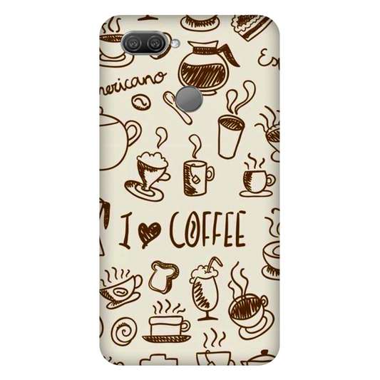 Coffee Doodle Art Case Oppo A12 (2020)