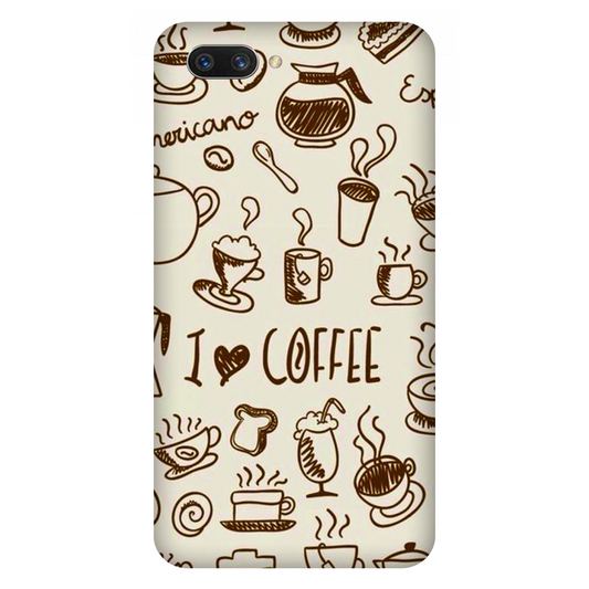 Coffee Doodle Art Case Oppo A3s