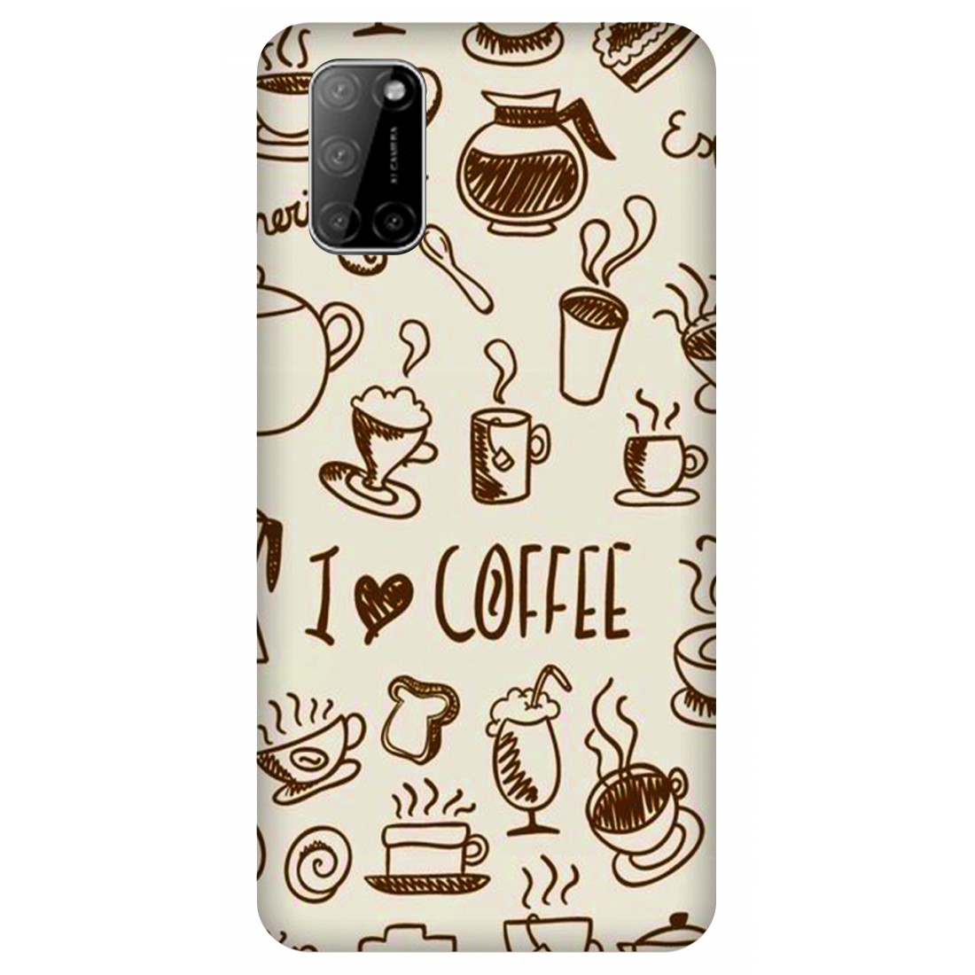 Coffee Doodle Art Case Oppo A52 (2020)