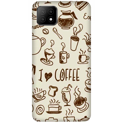 Coffee Doodle Art Case Oppo A53 5G