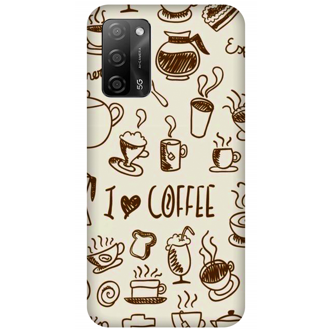 Coffee Doodle Art Case Oppo A53s 5G