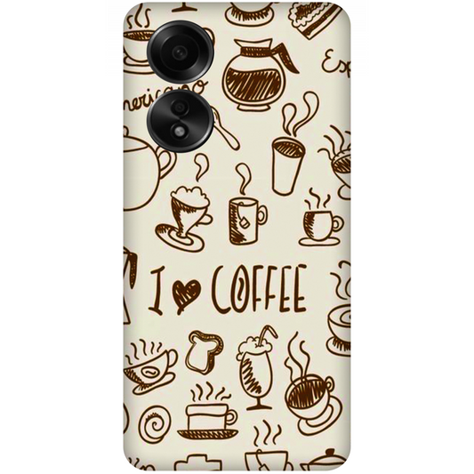 Coffee Doodle Art Case Oppo A58 4G