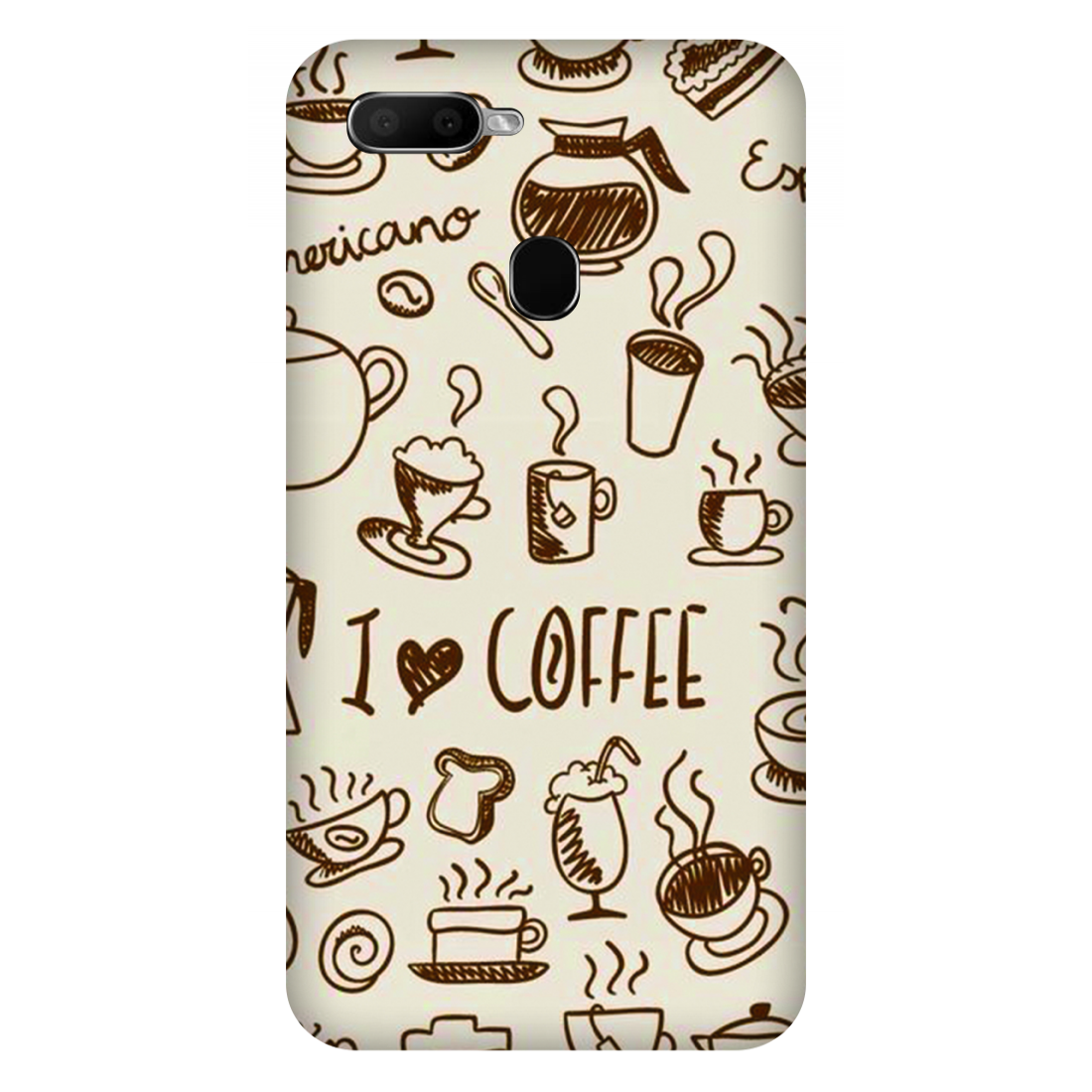 Coffee Doodle Art Case Oppo A5s