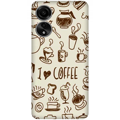 Coffee Doodle Art Case Oppo A78 4G