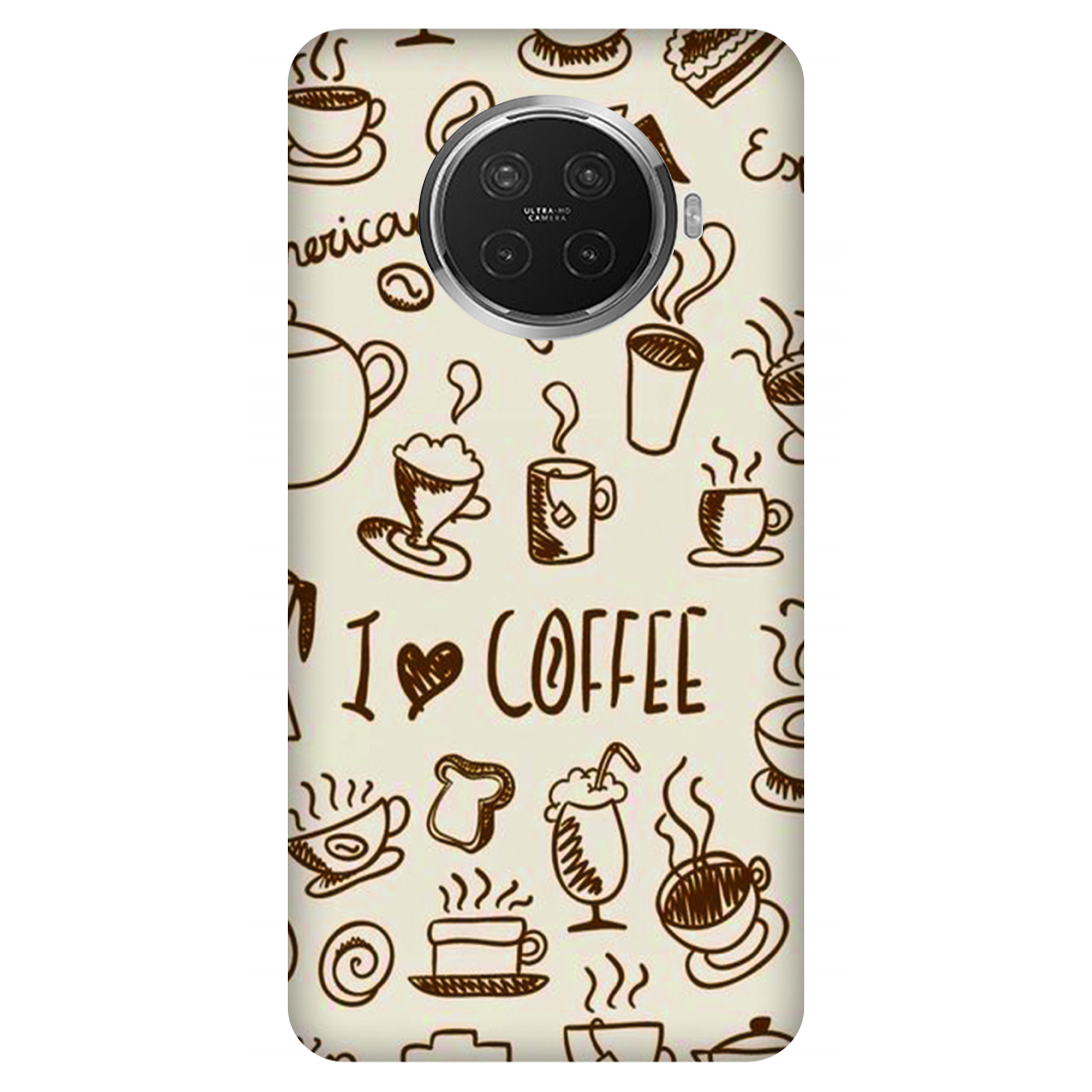 Coffee Doodle Art Case Oppo Ace2 5G