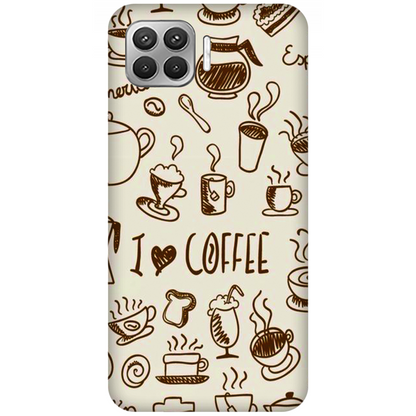 Coffee Doodle Art Case Oppo F17 Pro