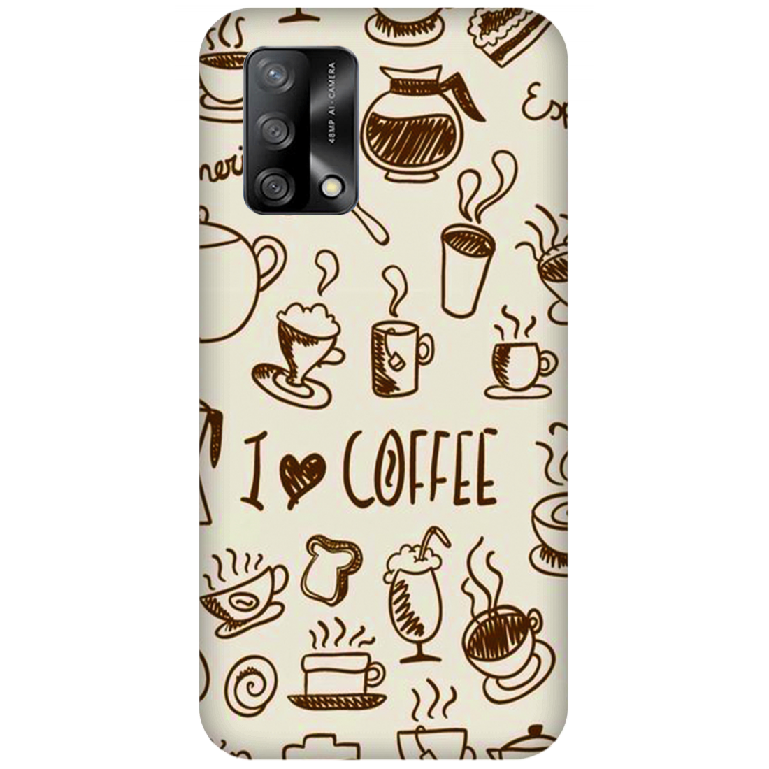 Coffee Doodle Art Case Oppo F19s