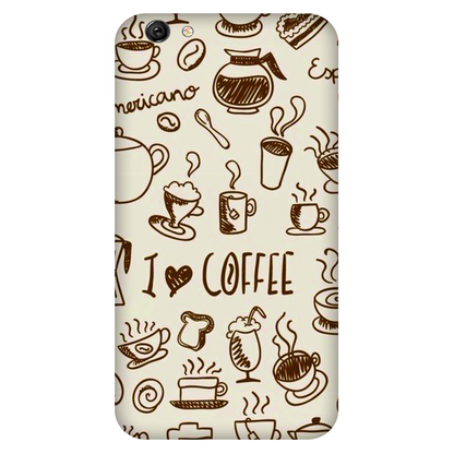 Coffee Doodle Art Case Oppo F3 Plus