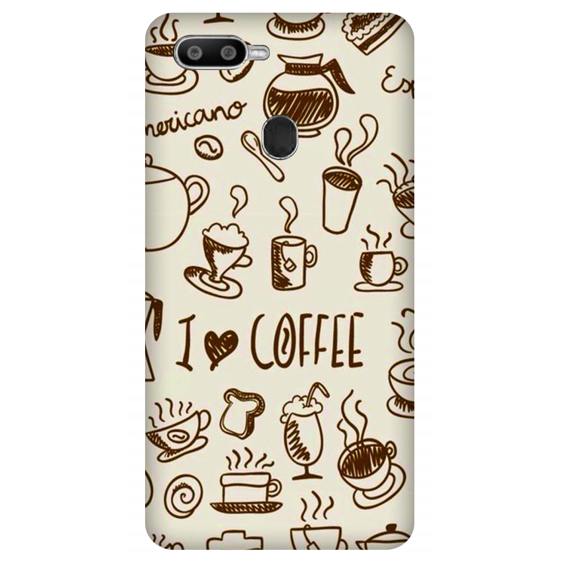 Coffee Doodle Art Case Oppo F9 Pro