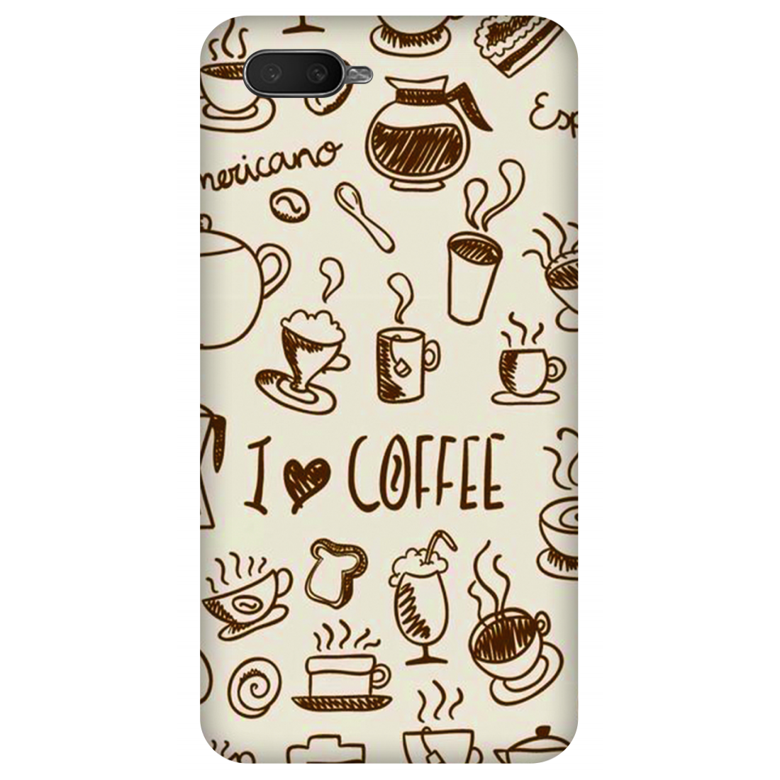 Coffee Doodle Art Case Oppo R15x