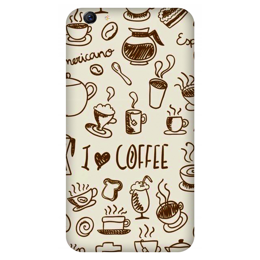 Coffee Doodle Art Case Oppo R9s Plus