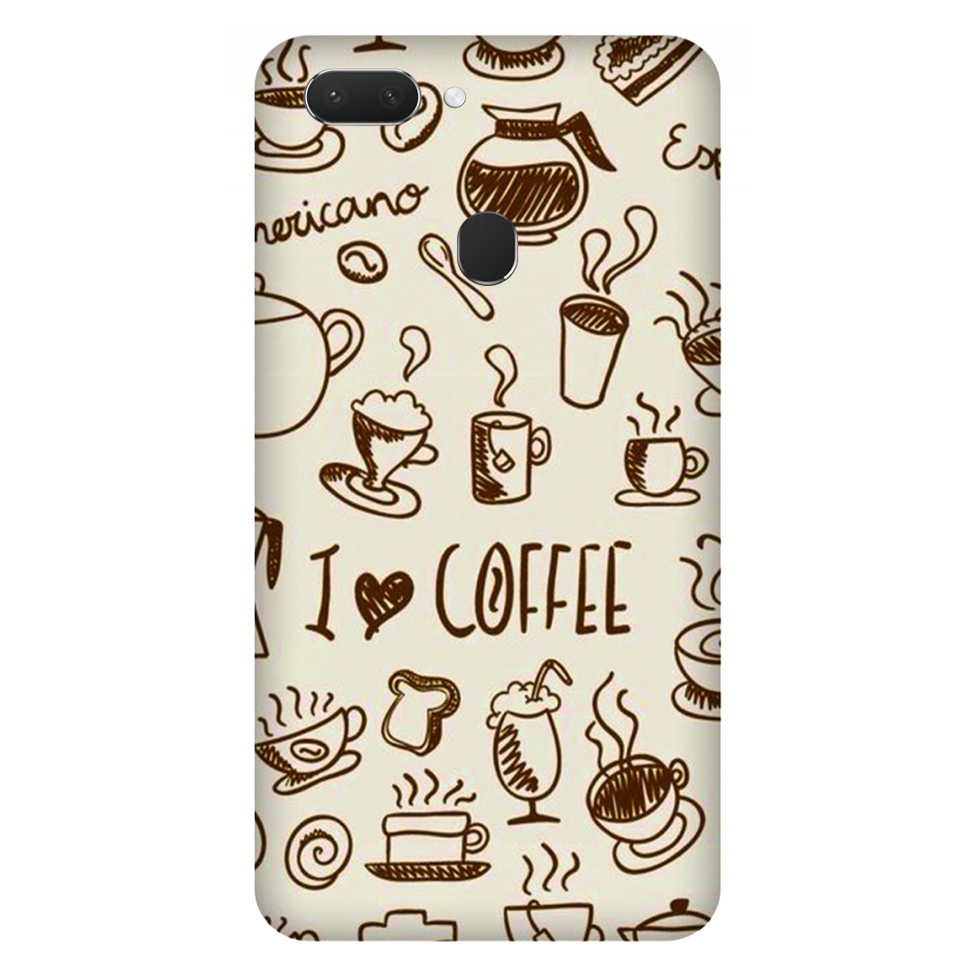 Coffee Doodle Art Case Realme 2