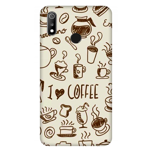 Coffee Doodle Art Case Realme 3