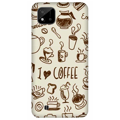 Coffee Doodle Art Case Realme C11 (2021)