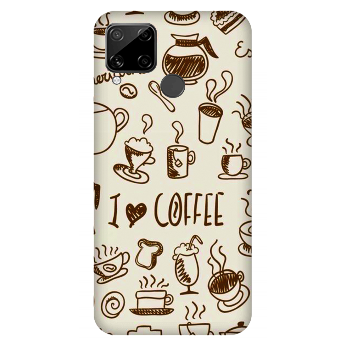 Coffee Doodle Art Case Realme C15