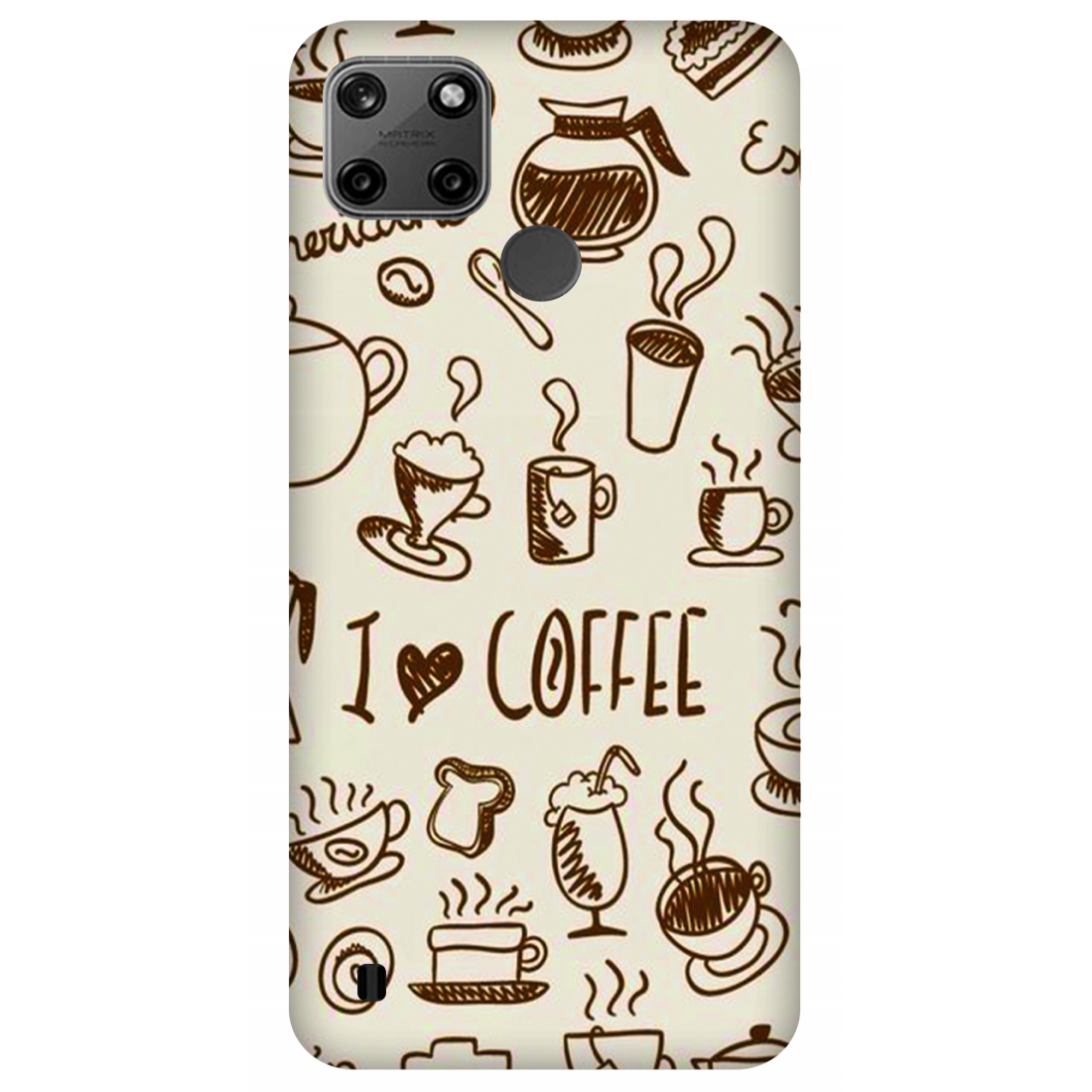 Coffee Doodle Art Case Realme C25Y