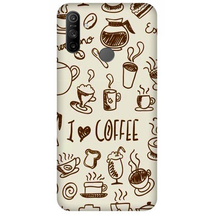 Coffee Doodle Art Case Realme Narzo 20A