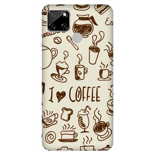 Coffee Doodle Art Case Realme Narzo 30A