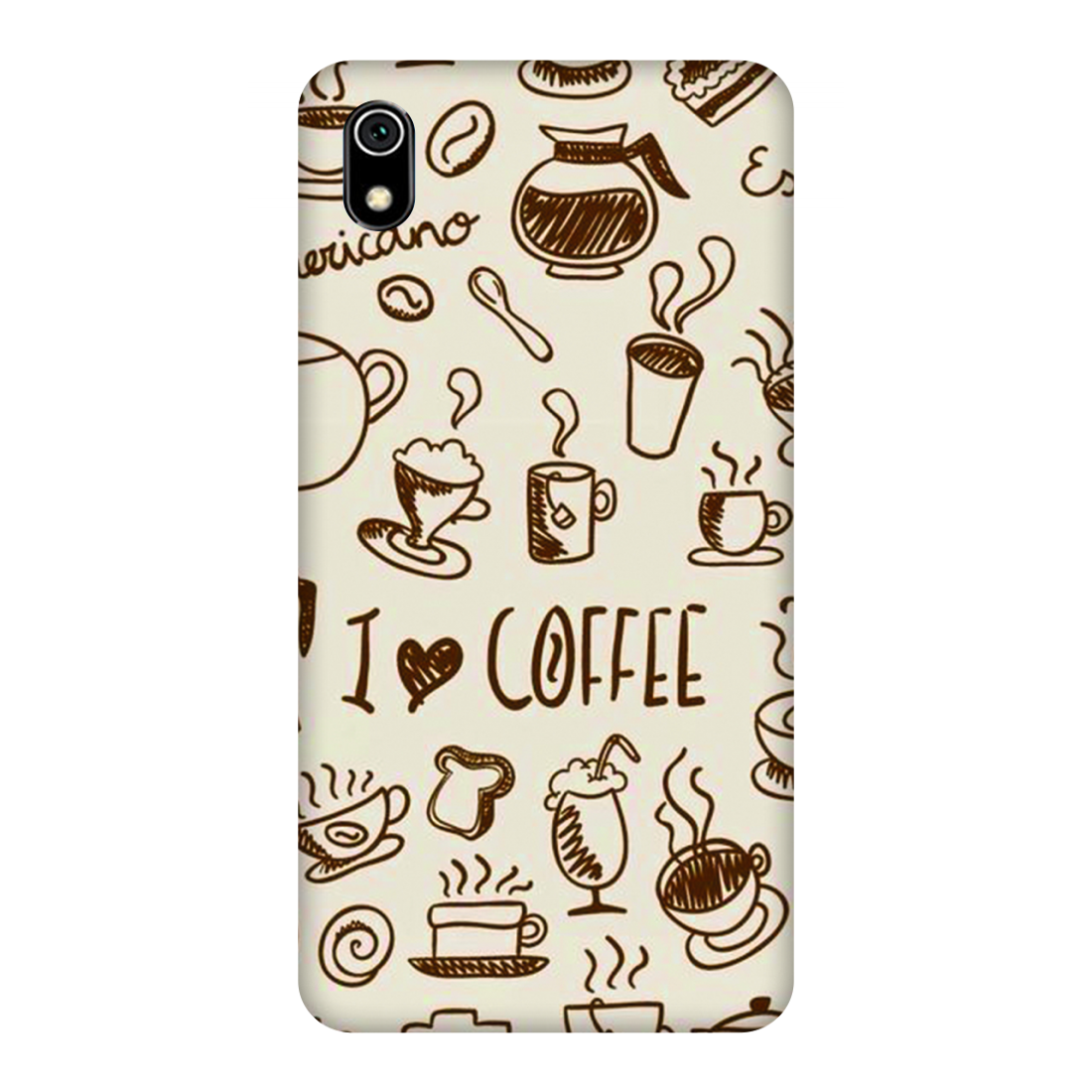 Coffee Doodle Art Case Redmi 7A