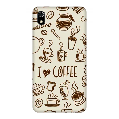 Coffee Doodle Art Case Redmi 7A