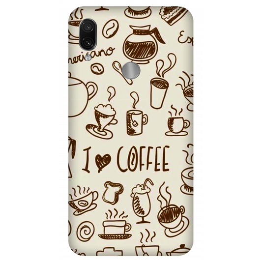 Coffee Doodle Art Case Redmi Note 7S