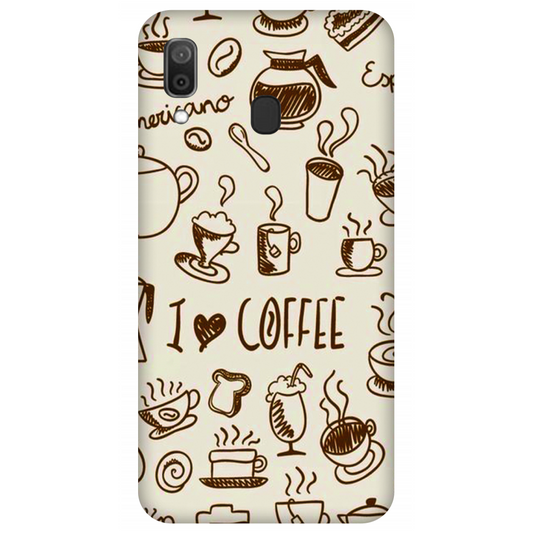 Coffee Doodle Art Case Samsung Galaxy A20