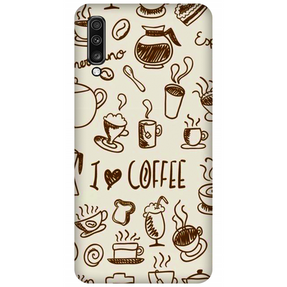 Coffee Doodle Art Case Samsung Galaxy A70