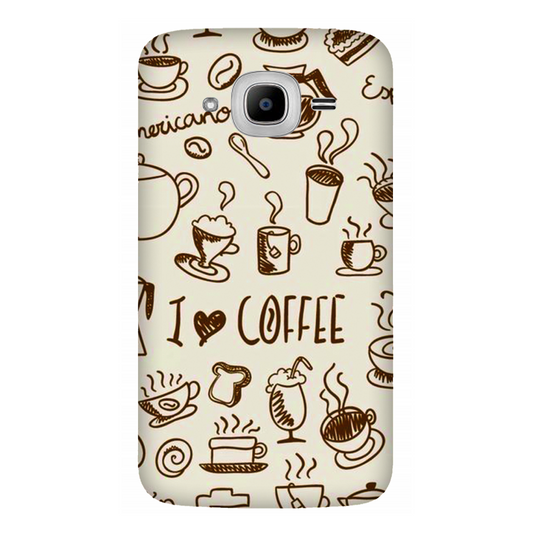 Coffee Doodle Art Case Samsung Galaxy J2Pro (2016)