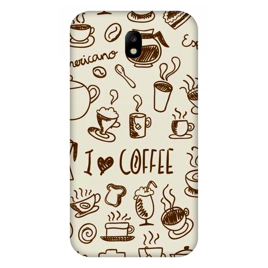 Coffee Doodle Art Case Samsung Galaxy J7(2017)
