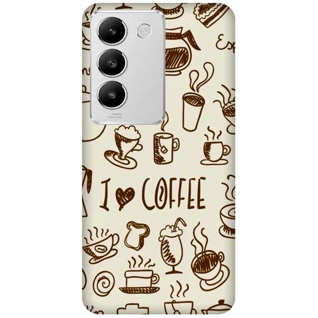 Coffee Doodle Art Case Vivo T3 5G