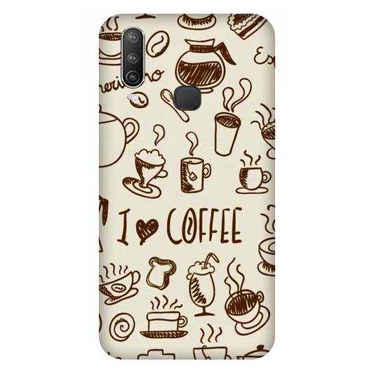 Coffee Doodle Art Case Vivo U10