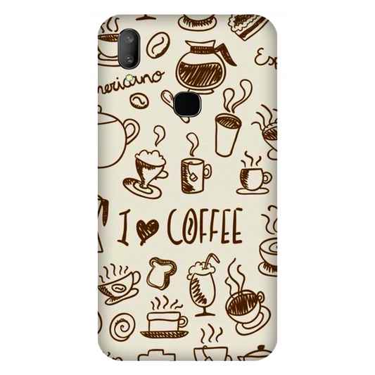 Coffee Doodle Art Case Vivo V11 (Fingerprint)