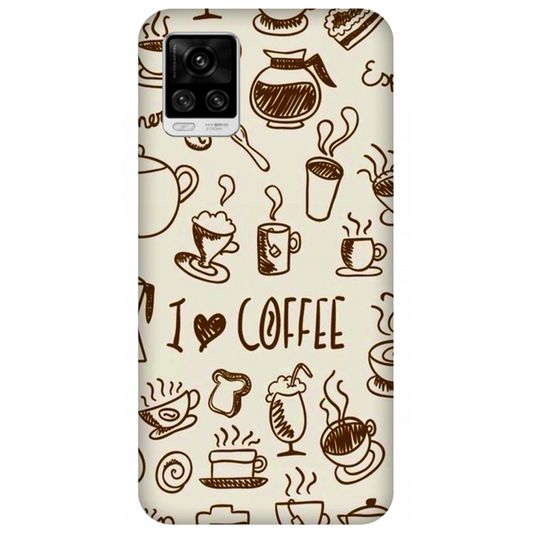 Coffee Doodle Art Case Vivo V20 Pro 5G