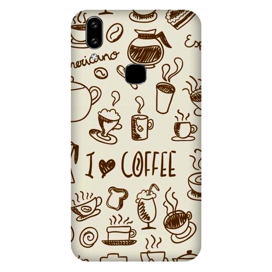 Coffee Doodle Art Case Vivo V9