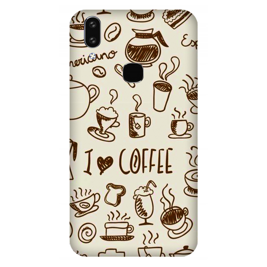 Coffee Doodle Art Case Vivo V9 (Youth)