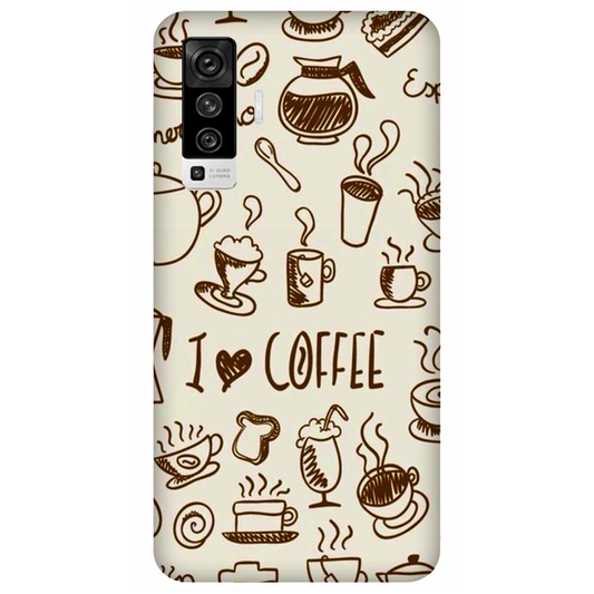 Coffee Doodle Art Case Vivo X50 (2020)