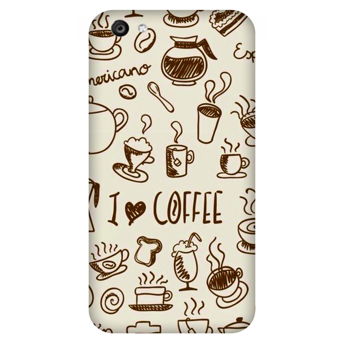 Coffee Doodle Art Case Vivo X9s