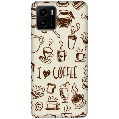 Coffee Doodle Art Case Vivo Y15c