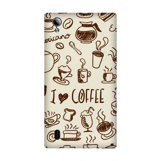 Coffee Doodle Art Case Vivo Y15s 2015