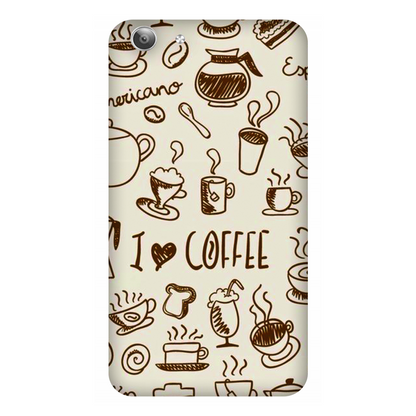 Coffee Doodle Art Case Vivo Y53