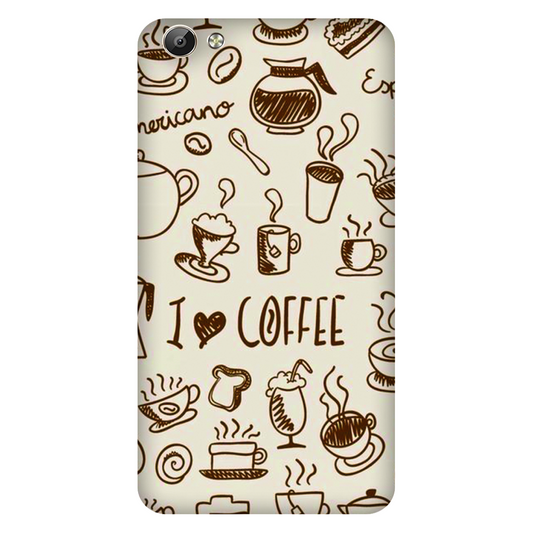 Coffee Doodle Art Case Vivo Y66