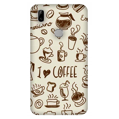 Coffee Doodle Art Case Vivo Y83 Pro